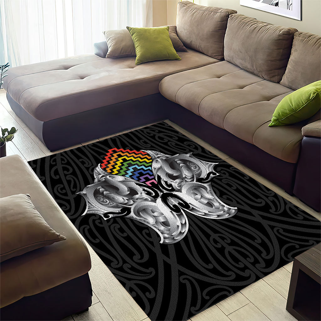 Aotearoa Kowhaiwhai Poutama Rainbow Motif Area Rug LT9 - Polynesian Pride