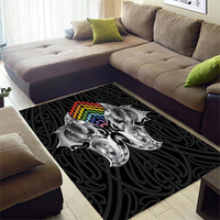 Aotearoa Kowhaiwhai Poutama Rainbow Motif Area Rug LT9 - Polynesian Pride