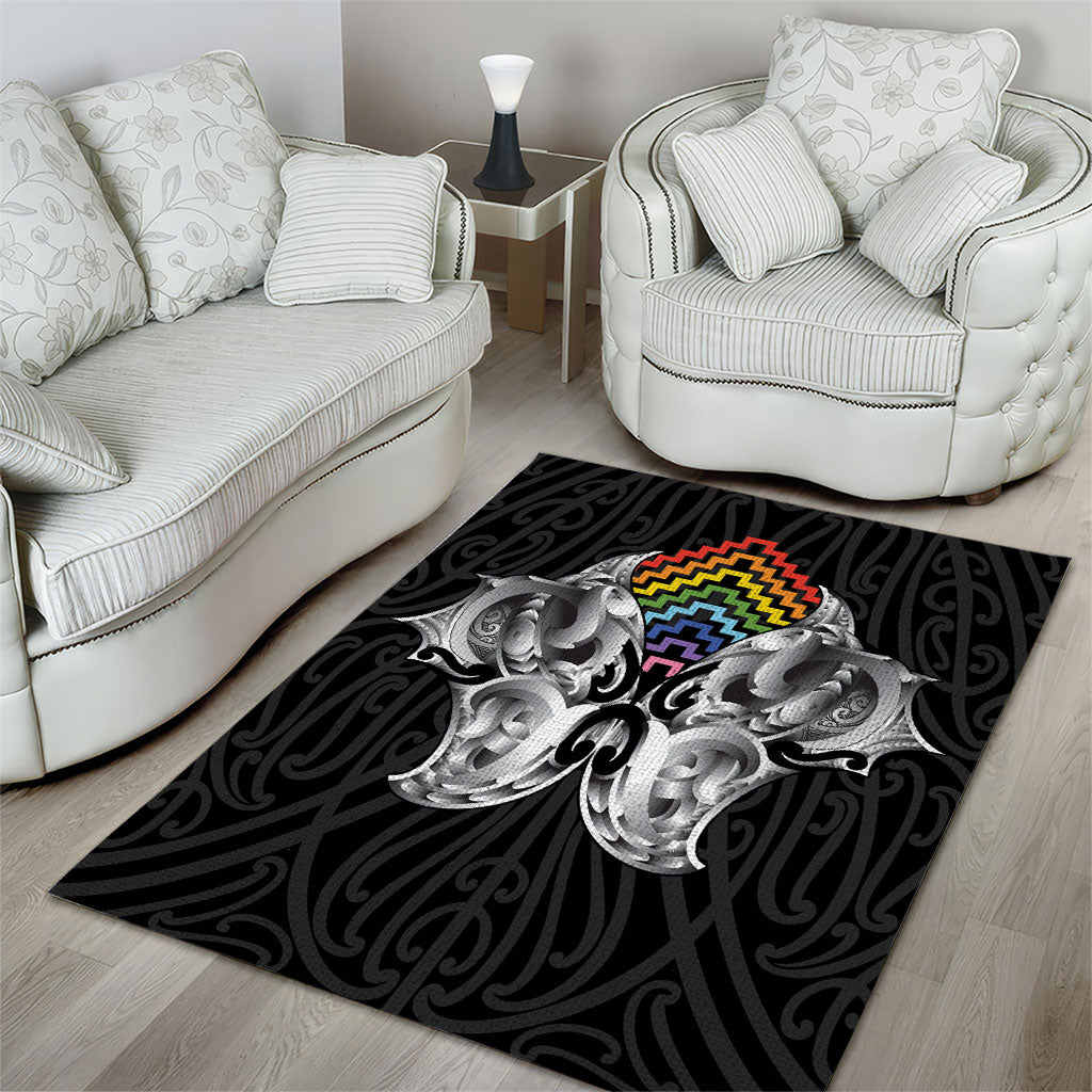 Aotearoa Kowhaiwhai Poutama Rainbow Motif Area Rug LT9 - Polynesian Pride