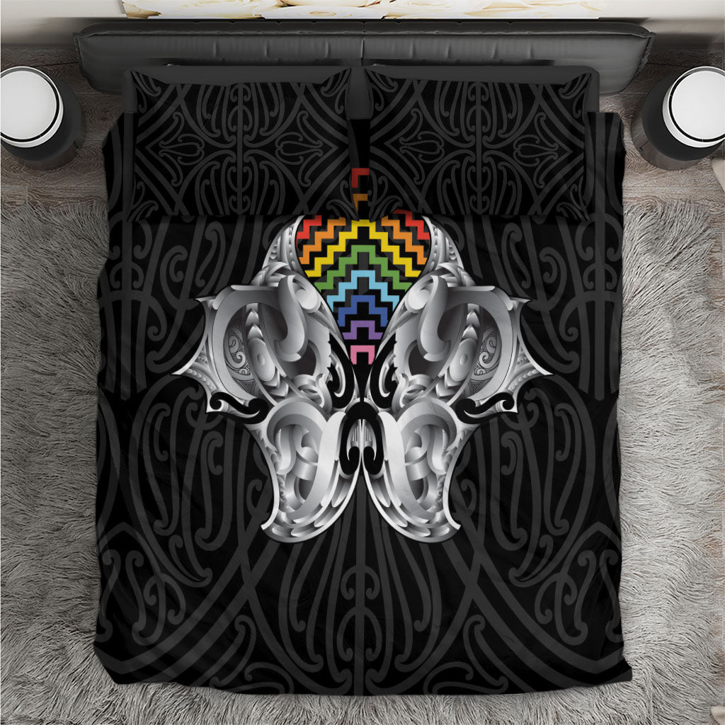 Aotearoa Kowhaiwhai Poutama Rainbow Motif Bedding Set