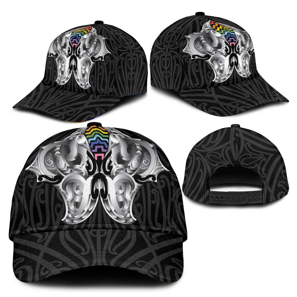 Aotearoa Kowhaiwhai Poutama Rainbow Motif Classic Cap LT9 - Polynesian Pride