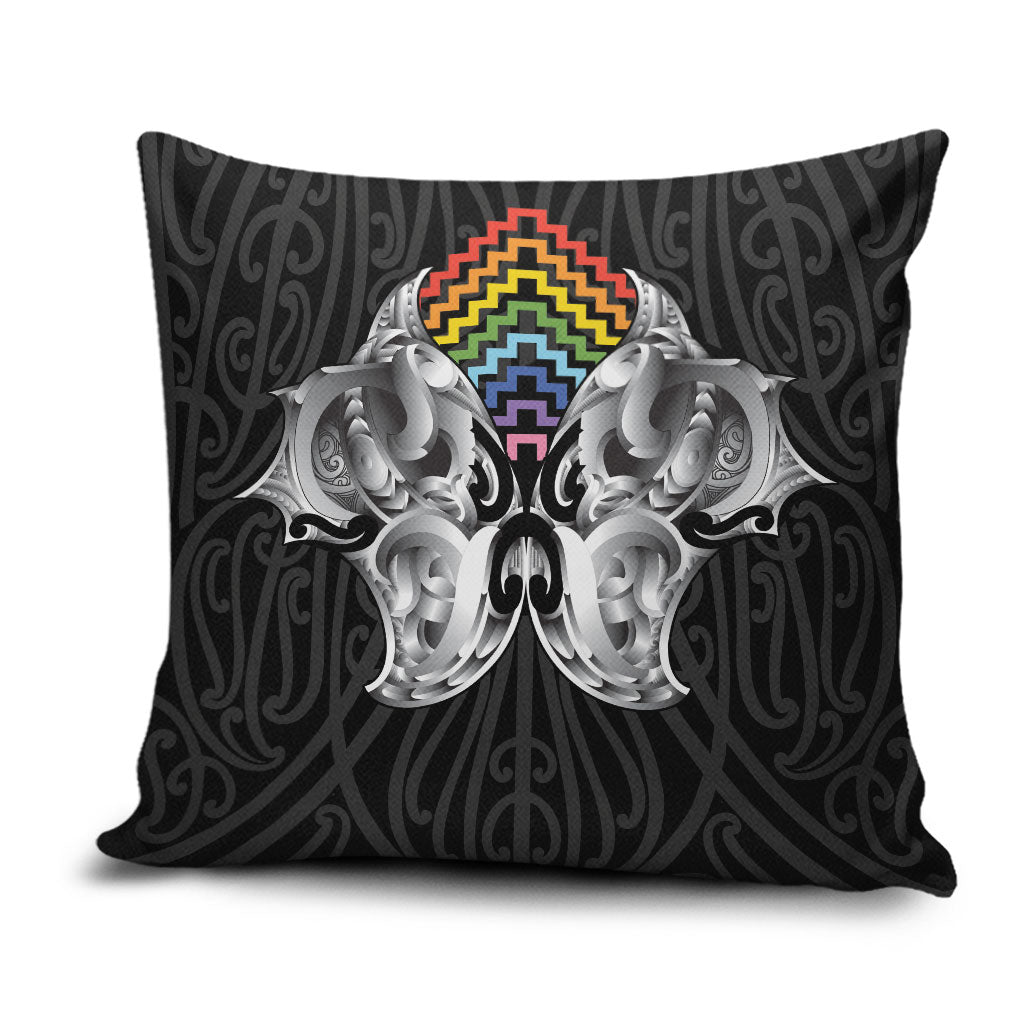 Aotearoa Kowhaiwhai Poutama Rainbow Motif Pillow Cover