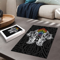 Aotearoa Kowhaiwhai Poutama Rainbow Motif Puzzle LT9 - Polynesian Pride