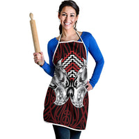 Aotearoa Kowhaiwhai Poutama Red Motif Apron LT9 - Polynesian Pride