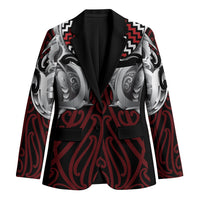Aotearoa Kowhaiwhai Poutama Red Motif Blazer LT9 Unisex Red - Polynesian Pride