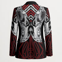 Aotearoa Kowhaiwhai Poutama Red Motif Blazer LT9 - Polynesian Pride