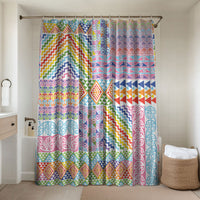 Aotearoa Kowhaiwhai Taniko Patchwork Rainbow Motifs Bathroom Set