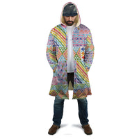 Aotearoa Kowhaiwhai Taniko Patchwork Rainbow Motifs Cloak