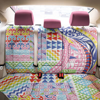 Maori Kowhaiwhai Taniko Patchwork Rainbow Motifs Back Car Seat Cover LT9 - Polynesian Pride