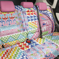 Maori Kowhaiwhai Taniko Patchwork Rainbow Motifs Back Car Seat Cover LT9 - Polynesian Pride