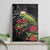 Meri Kirihimete Kakapo Canvas Wall Art Black Silver Fern Christmas Vibe