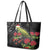 Meri Kirihimete Kakapo Leather Tote Bag Black Silver Fern Christmas Vibe