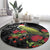 Meri Kirihimete Kakapo Round Carpet Black Silver Fern Christmas Vibe