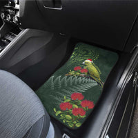Meri Kirihimete Kakapo Car Mats Green Silver Fern Christmas Vibe LT9 - Polynesian Pride