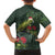 Meri Kirihimete Kakapo Family Matching Short Sleeve Bodycon Dress and Hawaiian Shirt Green Silver Fern Christmas Vibe