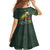 Meri Kirihimete Kakapo Family Matching Short Sleeve Bodycon Dress and Hawaiian Shirt Green Silver Fern Christmas Vibe