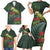 Meri Kirihimete Kakapo Family Matching Short Sleeve Bodycon Dress and Hawaiian Shirt Green Silver Fern Christmas Vibe