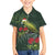 Meri Kirihimete Kakapo Family Matching Short Sleeve Bodycon Dress and Hawaiian Shirt Green Silver Fern Christmas Vibe