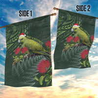 Meri Kirihimete Kakapo Garden Flag Green Silver Fern Christmas Vibe LT9 - Polynesian Pride