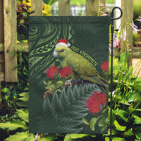 Meri Kirihimete Kakapo Garden Flag Green Silver Fern Christmas Vibe LT9 Garden Flag Green - Polynesian Pride