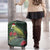 Meri Kirihimete Kakapo Luggage Cover Green Silver Fern Christmas Vibe