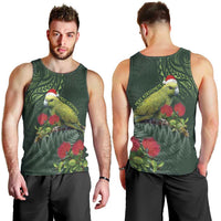 Meri Kirihimete Kakapo Men Tank Top Green Silver Fern Christmas Vibe
