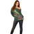 Meri Kirihimete Kakapo Off Shoulder Sweater Green Silver Fern Christmas Vibe