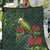 Meri Kirihimete Kakapo Quilt Green Silver Fern Christmas Vibe