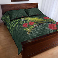 Meri Kirihimete Kakapo Quilt Bed Set Green Silver Fern Christmas Vibe LT9 - Polynesian Pride