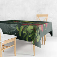 Meri Kirihimete Kakapo Tablecloth Green Silver Fern Christmas Vibe LT9 - Polynesian Pride