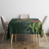 Meri Kirihimete Kakapo Tablecloth Green Silver Fern Christmas Vibe LT9 - Polynesian Pride