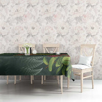 Meri Kirihimete Kakapo Tablecloth Green Silver Fern Christmas Vibe LT9 - Polynesian Pride