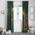 Meri Kirihimete Kakapo Window Curtain Green Silver Fern Christmas Vibe