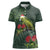 Meri Kirihimete Kakapo Women Polo Shirt Green Silver Fern Christmas Vibe