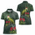 Meri Kirihimete Kakapo Women Polo Shirt Green Silver Fern Christmas Vibe