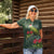 Meri Kirihimete Kakapo Women Polo Shirt Green Silver Fern Christmas Vibe