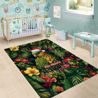 Meri Kirihimete Kakapo Area Rug New Zealand Christmas with Tropical Vibe
