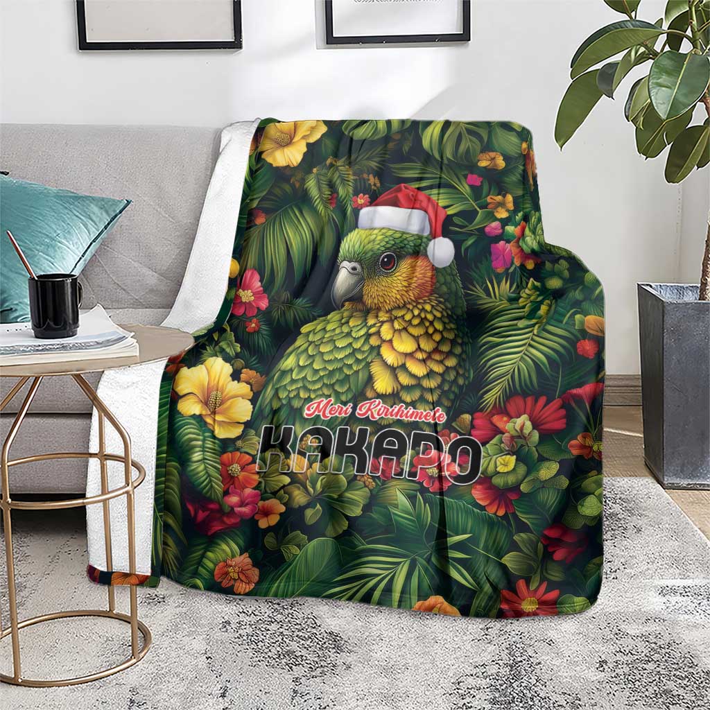 Meri Kirihimete Kakapo Blanket New Zealand Christmas with Tropical Vibe LT9 - Polynesian Pride
