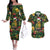 Meri Kirihimete Kakapo Couples Matching Off The Shoulder Long Sleeve Dress and Hawaiian Shirt New Zealand Christmas with Tropical Vibe