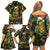 Meri Kirihimete Kakapo Family Matching Off Shoulder Short Dress and Hawaiian Shirt New Zealand Christmas with Tropical Vibe