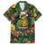 Meri Kirihimete Kakapo Family Matching Off Shoulder Short Dress and Hawaiian Shirt New Zealand Christmas with Tropical Vibe