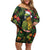 Meri Kirihimete Kakapo Family Matching Off Shoulder Short Dress and Hawaiian Shirt New Zealand Christmas with Tropical Vibe