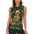 Meri Kirihimete Kakapo Women Sleeveless Polo Shirt New Zealand Christmas with Tropical Vibe