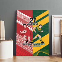 Australia-Tonga Rugby Pacific Custom Canvas Wall Art The Kangaroos and Mate Ma'a Tonga LT9 - Polynesian Pride