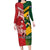 Australia-Tonga Rugby Pacific Custom Family Matching Long Sleeve Bodycon Dress and Hawaiian Shirt The Kangaroos and Mate Ma'a Tonga