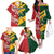 Australia-Tonga Rugby Pacific Custom Family Matching Off The Shoulder Long Sleeve Dress and Hawaiian Shirt The Kangaroos and Mate Ma'a Tonga