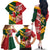 Australia-Tonga Rugby Pacific Custom Family Matching Off The Shoulder Long Sleeve Dress and Hawaiian Shirt The Kangaroos and Mate Ma'a Tonga