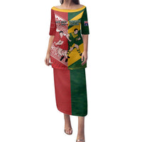 Australia-Tonga Rugby Pacific Custom Family Matching Puletasi and Hawaiian Shirt The Kangaroos and Mate Ma'a Tonga