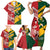 Australia-Tonga Rugby Pacific Custom Family Matching Short Sleeve Bodycon Dress and Hawaiian Shirt The Kangaroos and Mate Ma'a Tonga