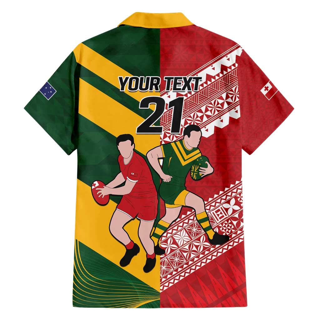 Australia-Tonga Rugby Pacific Custom Hawaiian Shirt The Kangaroos and Mate Ma'a Tonga LT9 - Polynesian Pride